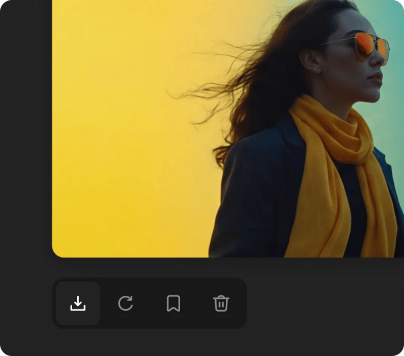 Generated video controls