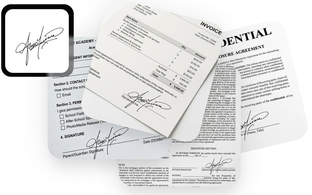 One tool. Every document you'll ever need to sign.
